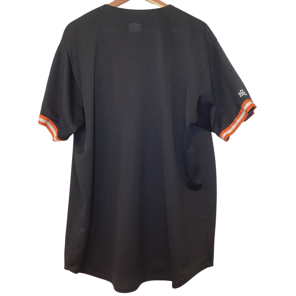 Majestic Vintage Baltimore Orioles MLB Jersey Black Orange Mesh Button Down XL - Picture 3 of 7